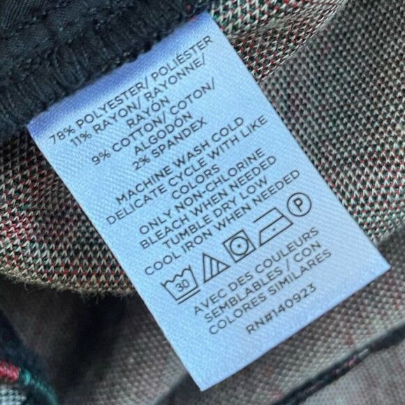 LOFT Skirt Womens 12 Petite 12P Red Black Plaid Mini Skirt Pockets - Picture 6 of 6